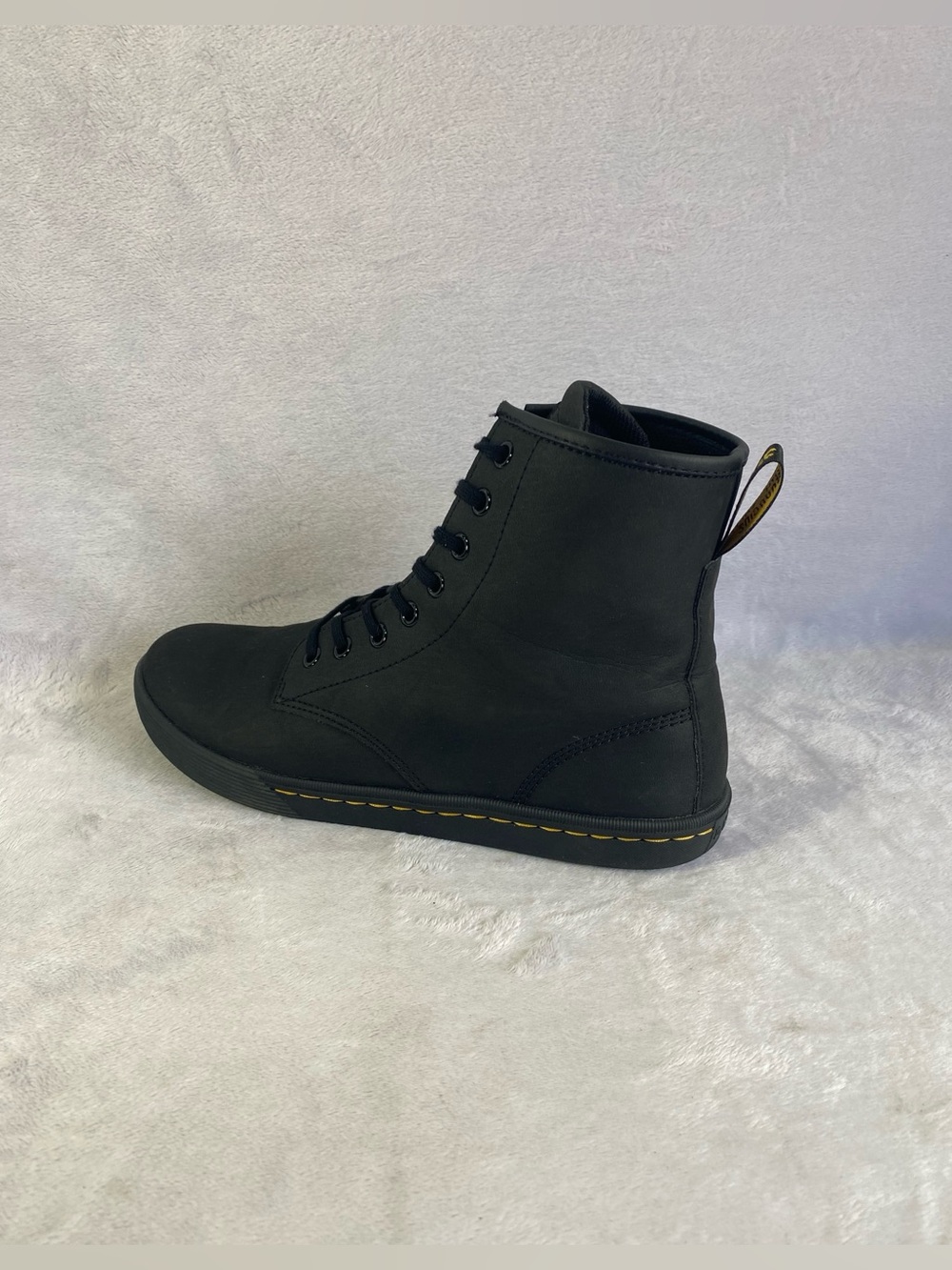Dr. Martens Women’s Sheridan Boots Black Nubuck High Combat Y2K Grunge Size 7